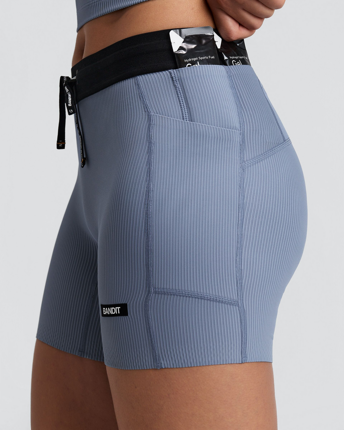 Women's Striped Cadence™ 5" Compression Shorts - Pavilion Blue / Steel Horizon