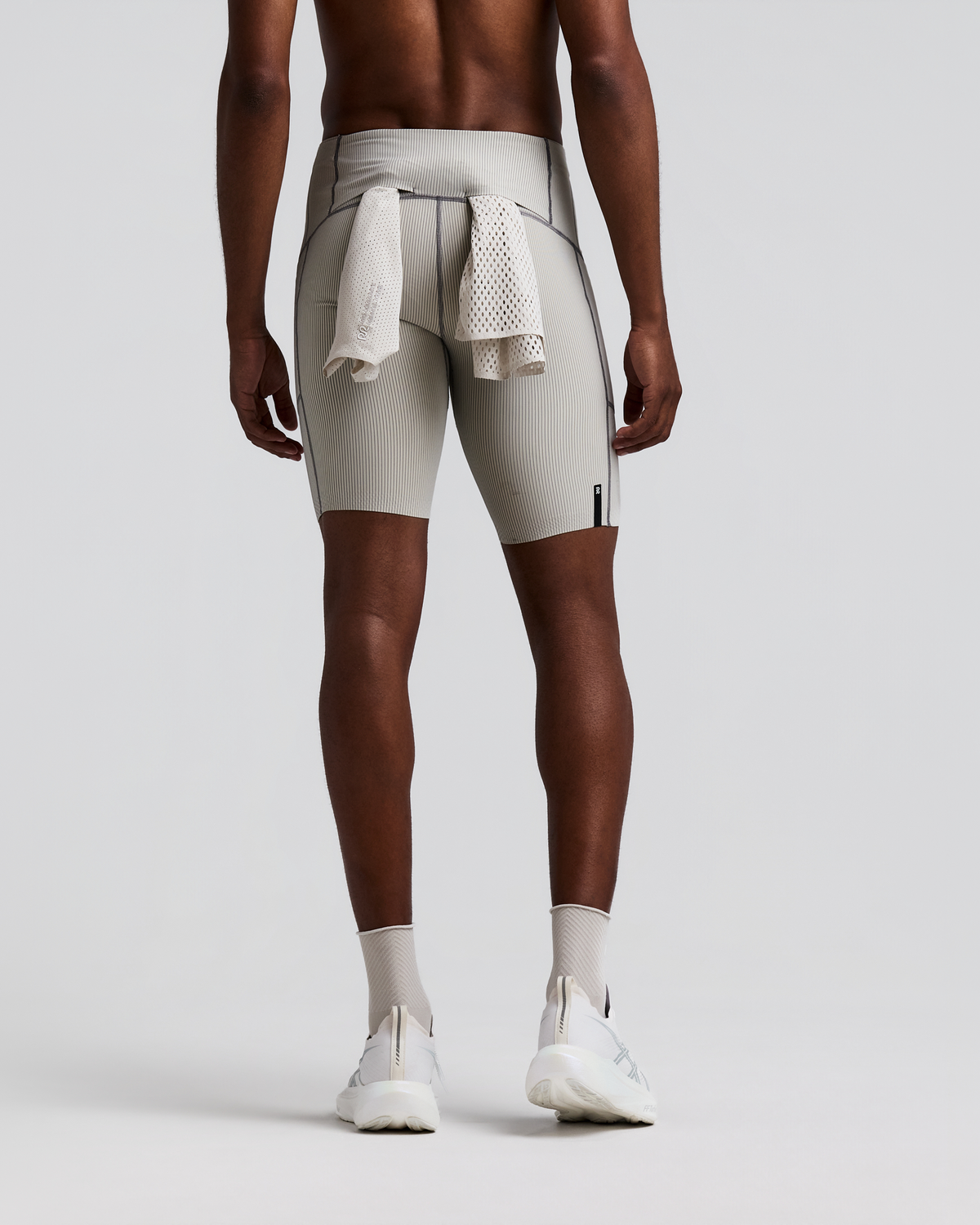 Men's Striped Cadence™ Half Tights - Plaster / Slate