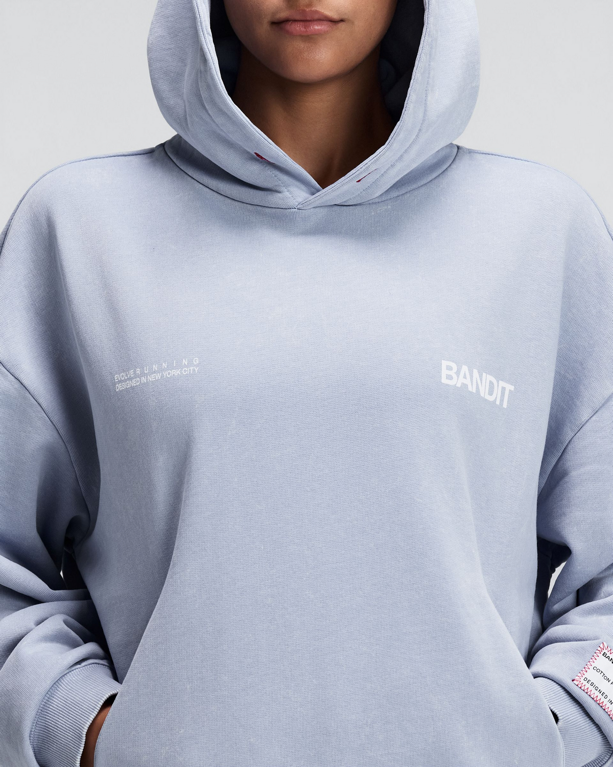 Unisex Chroma Wash Cropped Hoodie - Steel Horizon