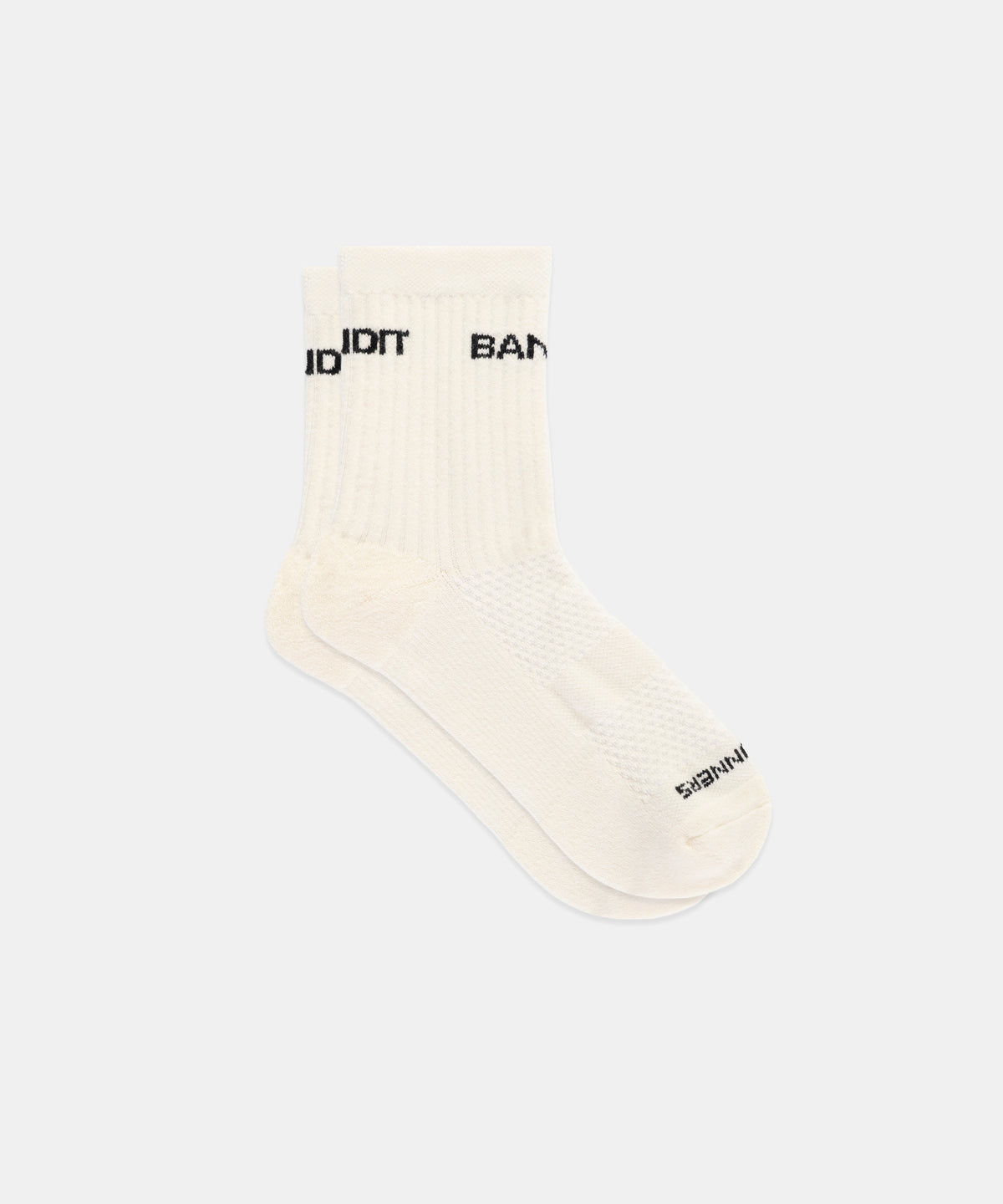 Merino Wool Run Socks - White / Black (2 Pack)