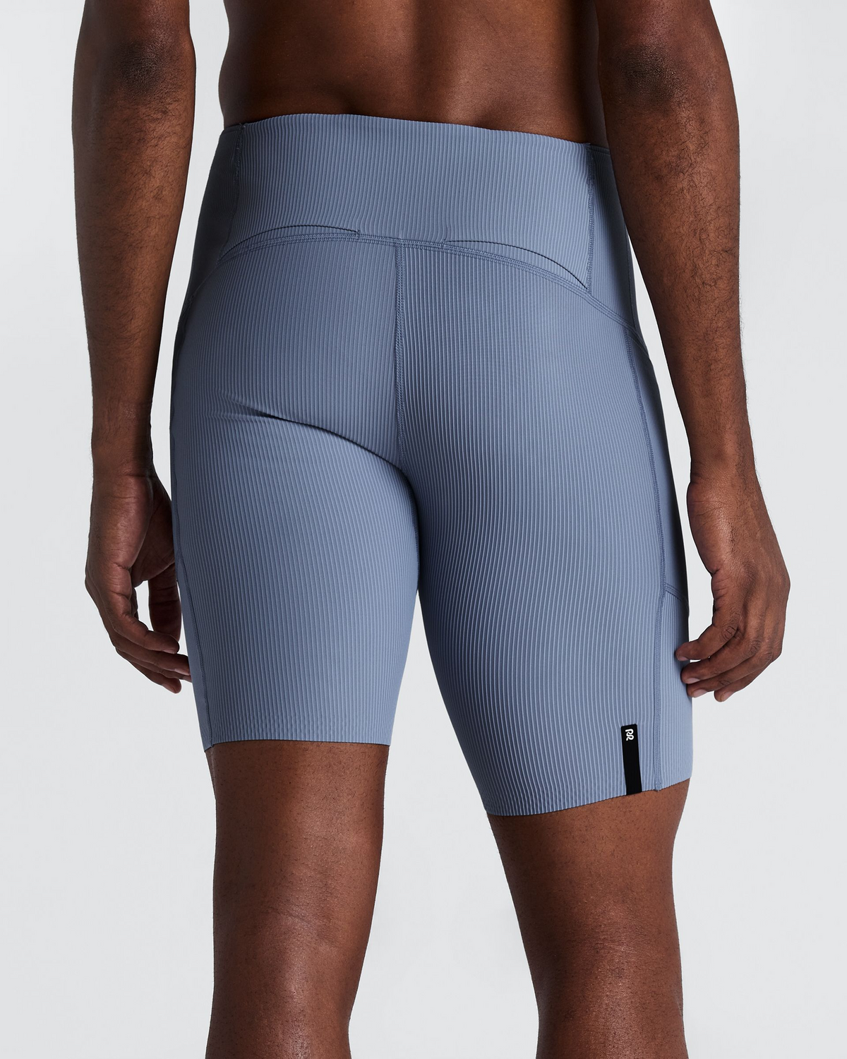 Men's Striped Cadence™ Half Tights - Steel Horizon / Pavilion Blue