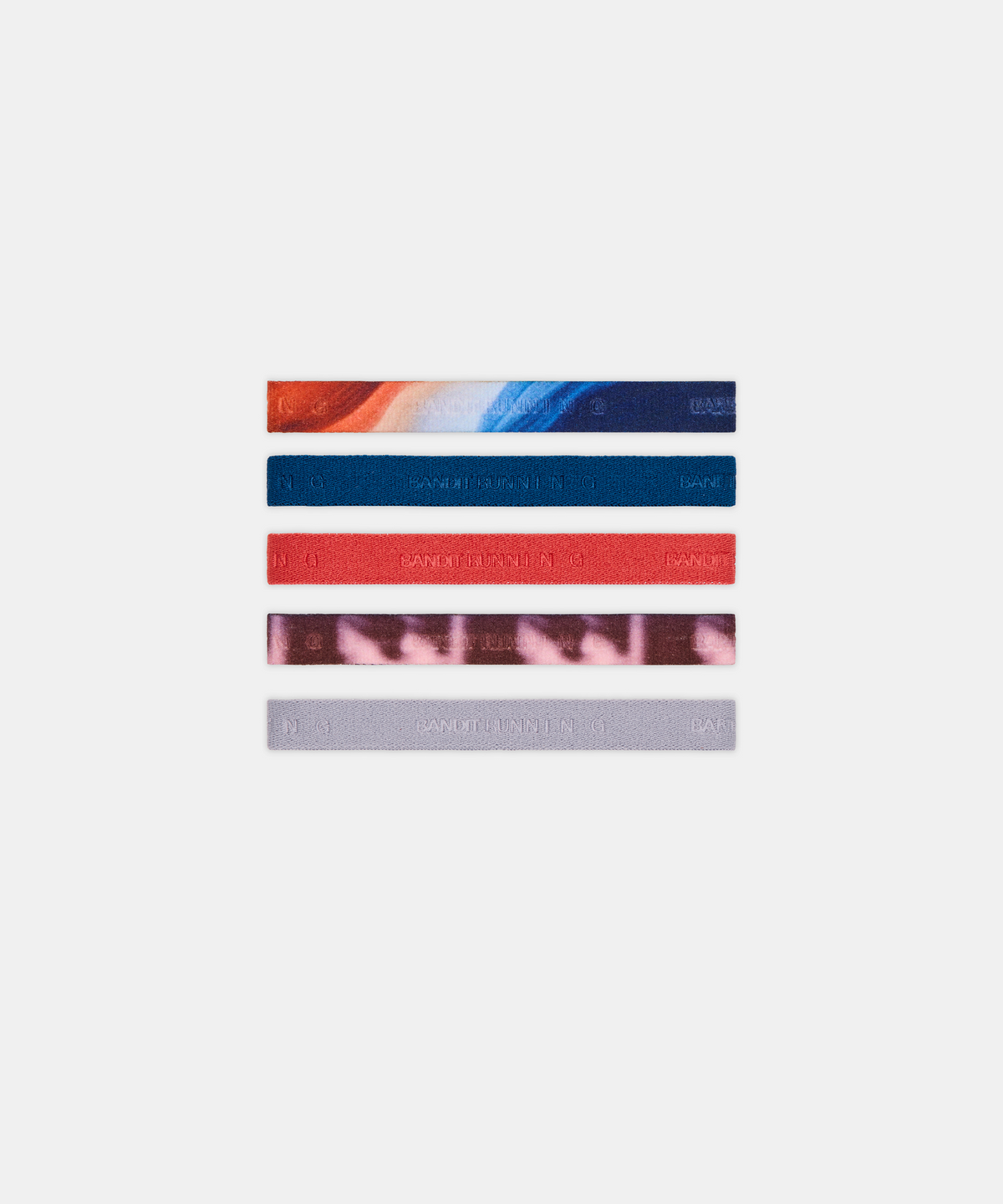 Bandit Grippy Hair Ties - Assorted Gradients / Colors (5 Pack)