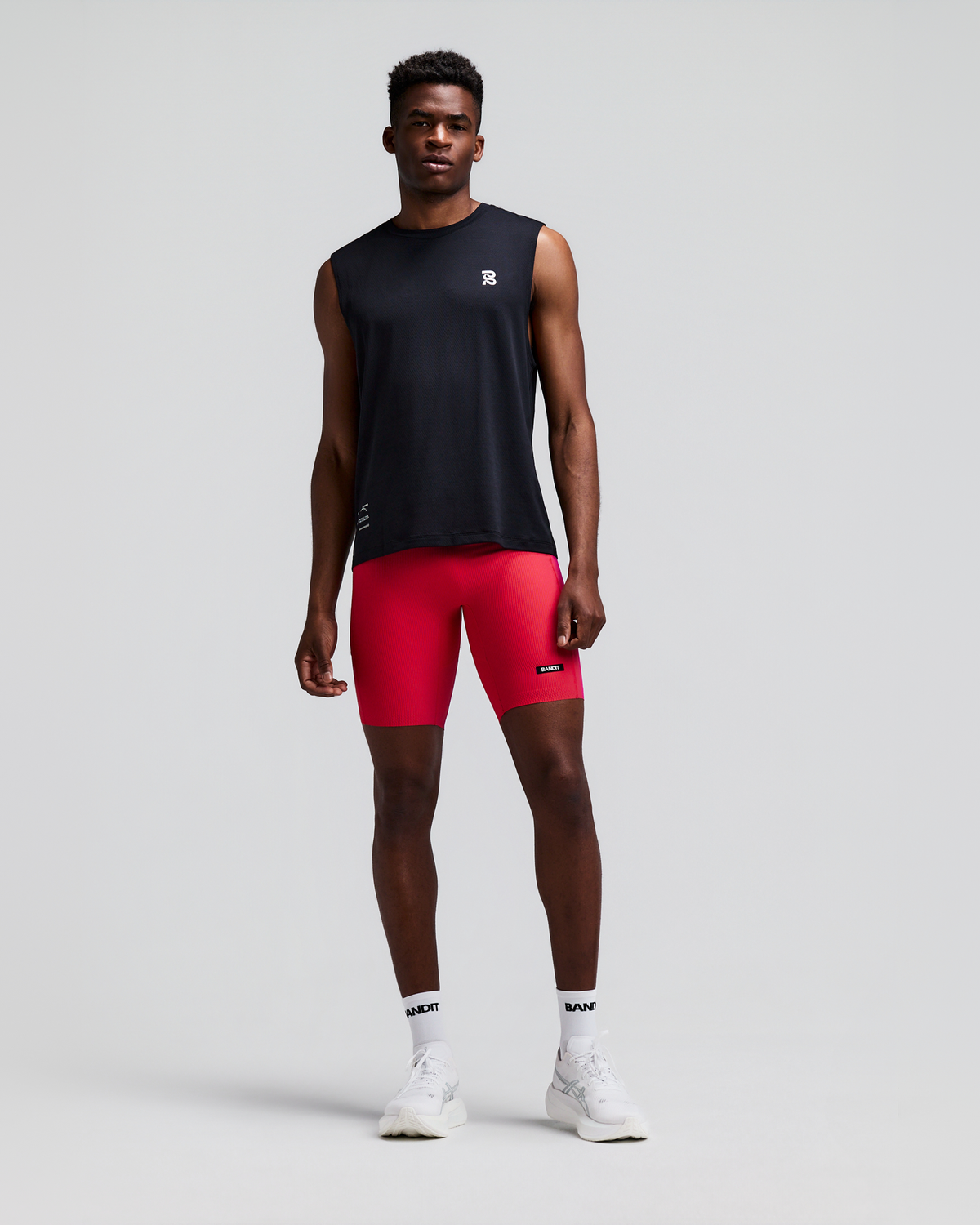 Men's Striped Cadence™ Half Tights - Poppy / Azalea