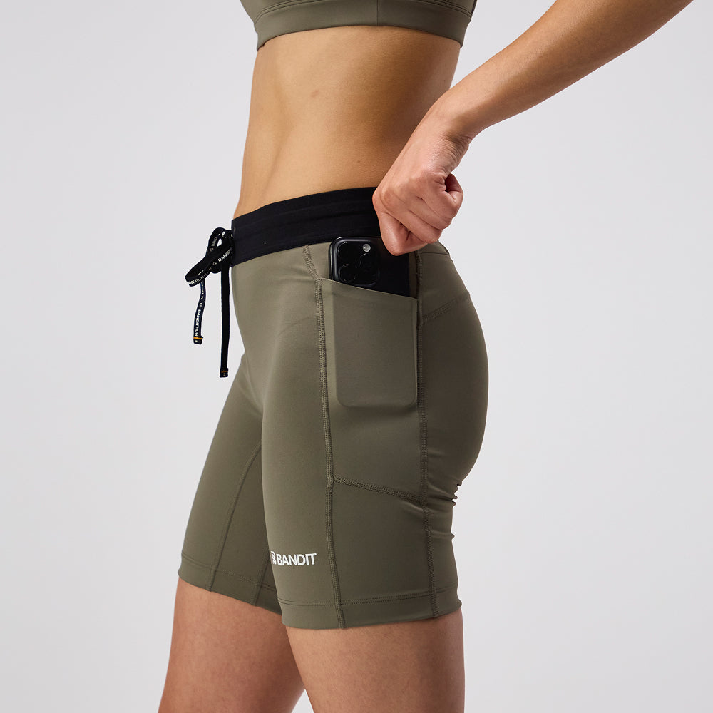 Stamina™ 7" Women's Compression Shorts - Fatigue