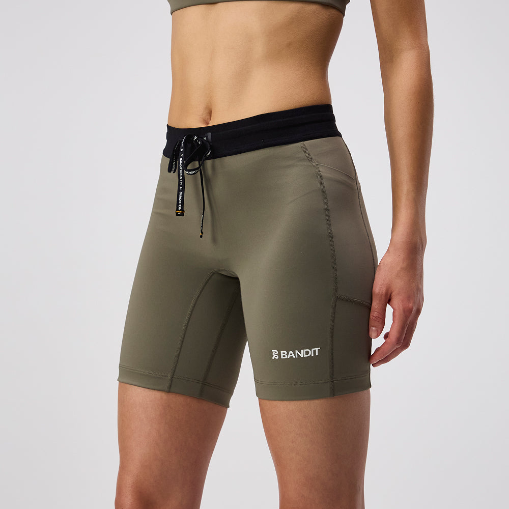 Stamina™ 7" Women's Compression Shorts - Fatigue