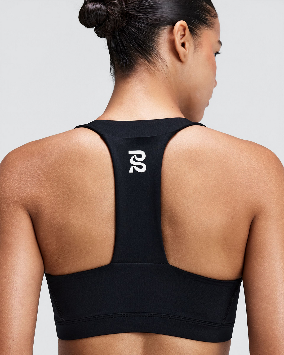 Women's Stamina-V™ GeoMesh™ V-Neck Run Bra - Black