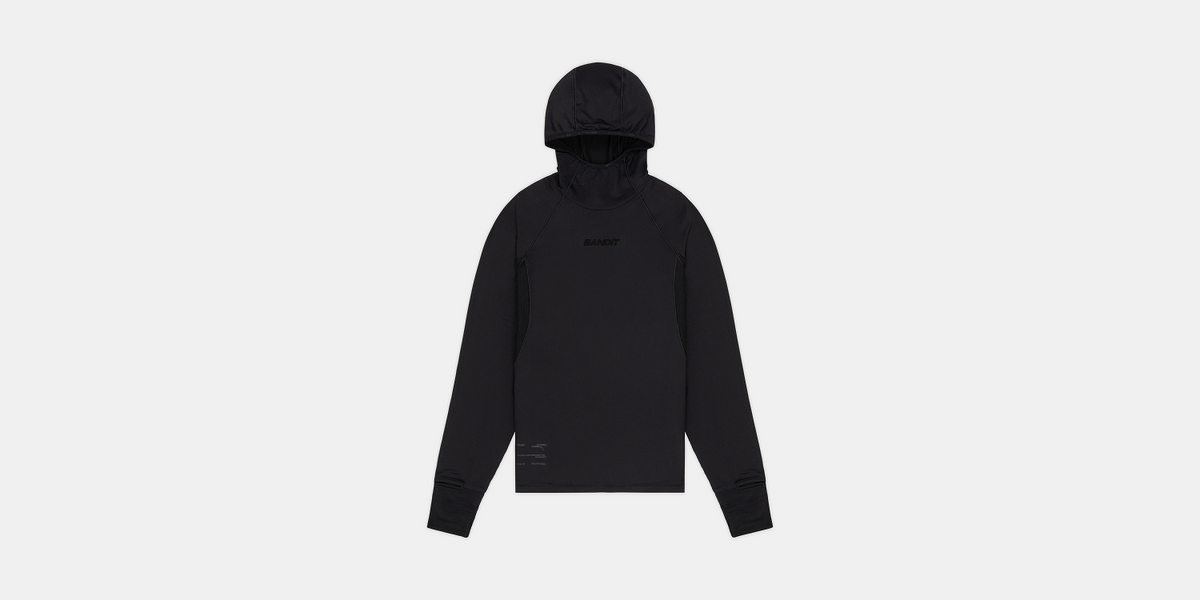 Men's AuraGrid™ Hooded Performance Top - Black