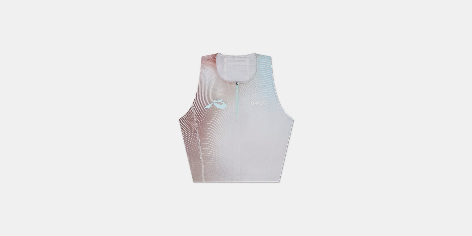 Ares™ Zip Front Race Crop - Minty Blue Gradient