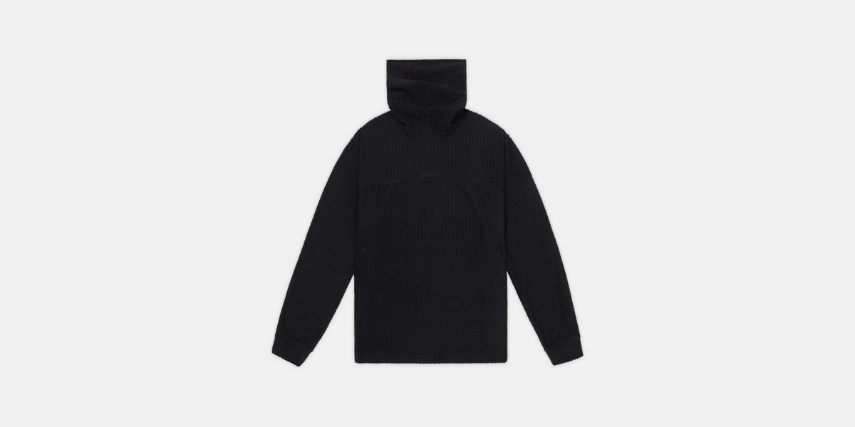 Men's MacroSoft Grid™ Funnelneck - Black