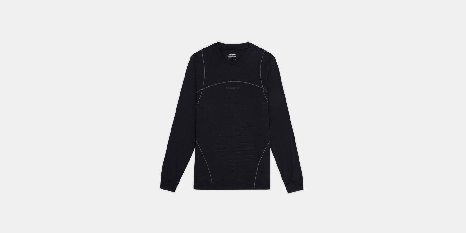 Men's Micromesh™ Reflecto Stitch™ Long Sleeve Tee - Black