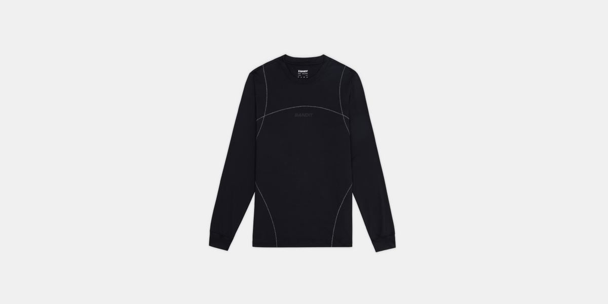 Men's Micromesh™ Reflecto Stitch™ Long Sleeve Tee - Black