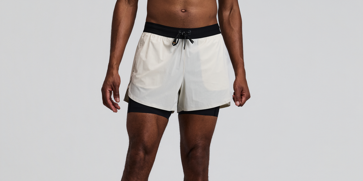 Men's Vento™ 2-In-1 Run Short - Champagne