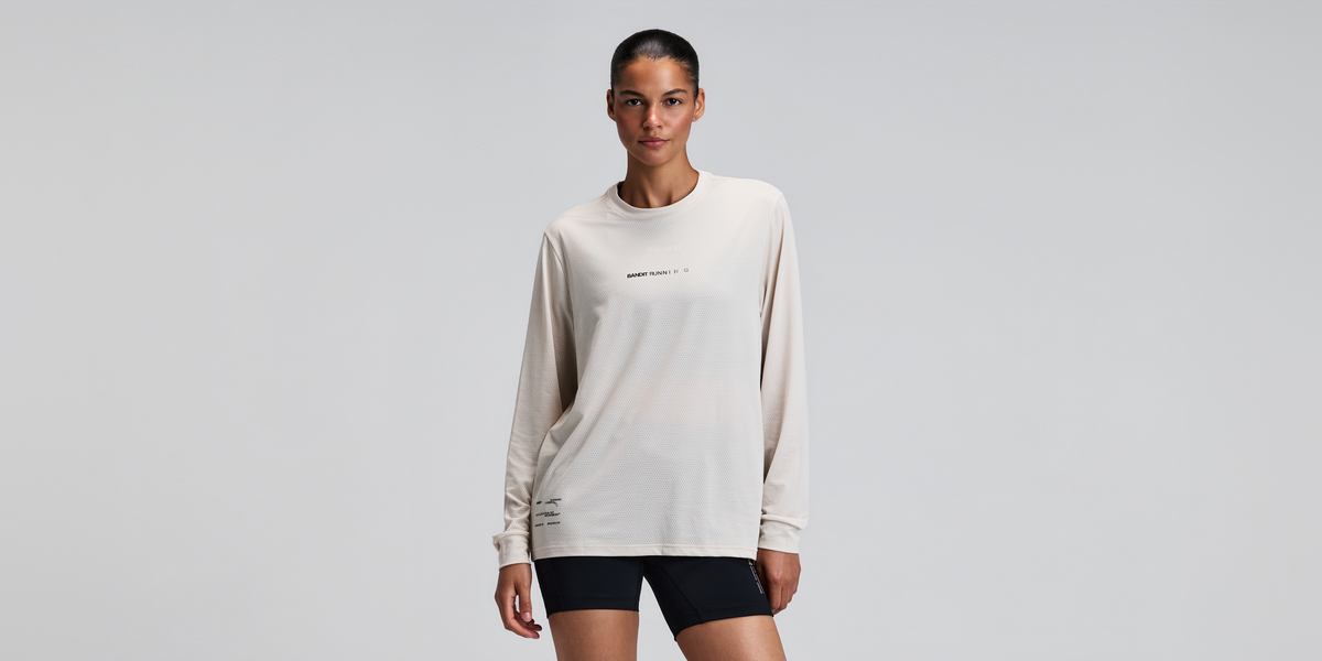 Unisex Micromesh™ Long Sleeve Performance Tee - Champagne