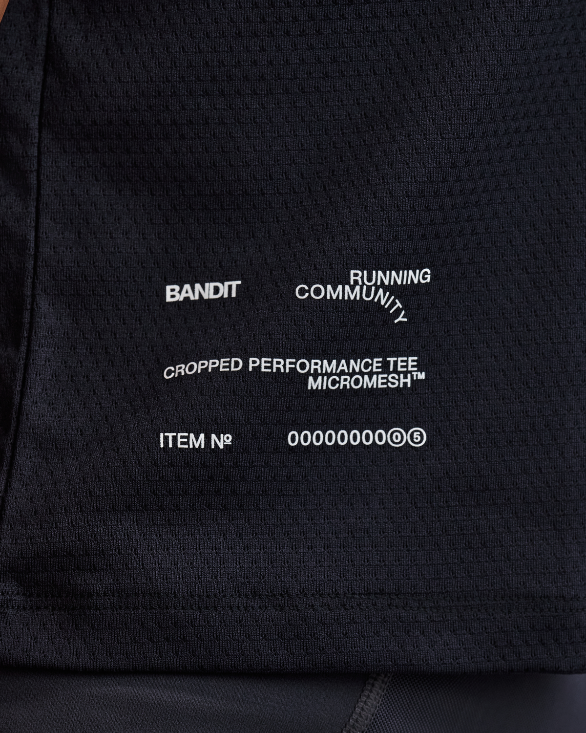 Women's Micromesh™ Cropped Run Tee - Black