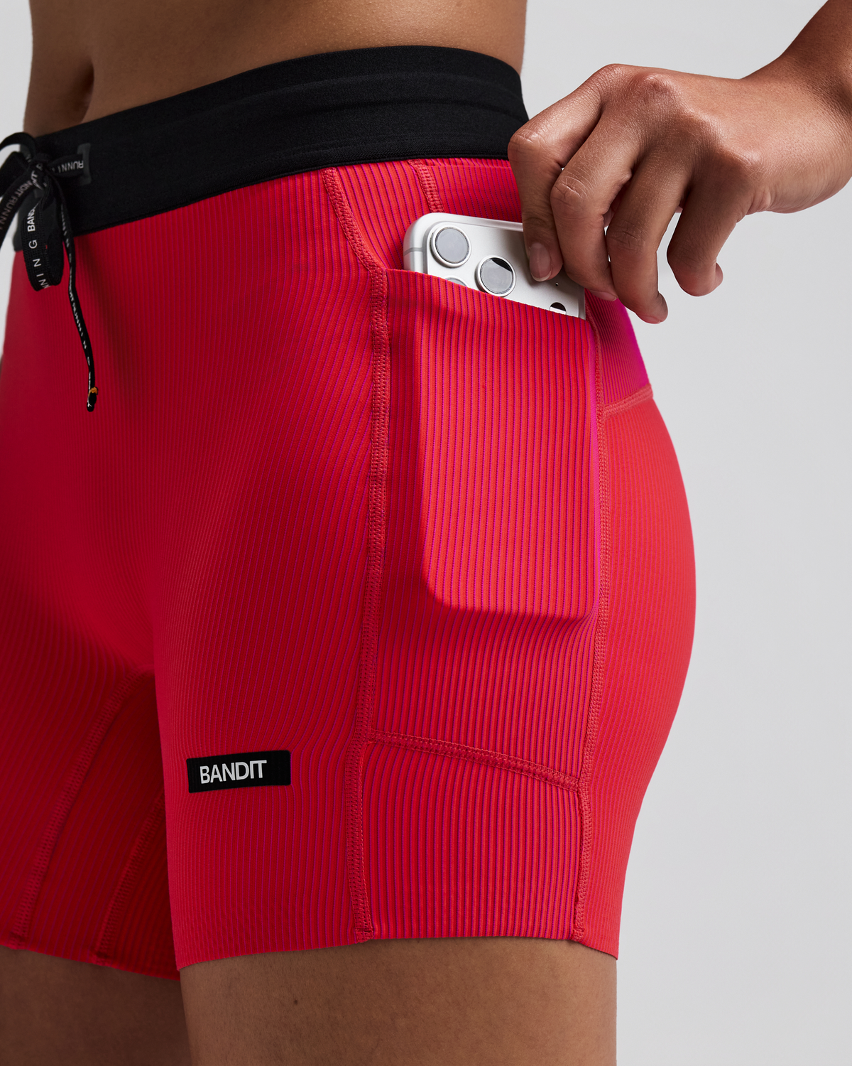 Women's Striped Cadence™ 5" Compression Shorts - Poppy / Azalea