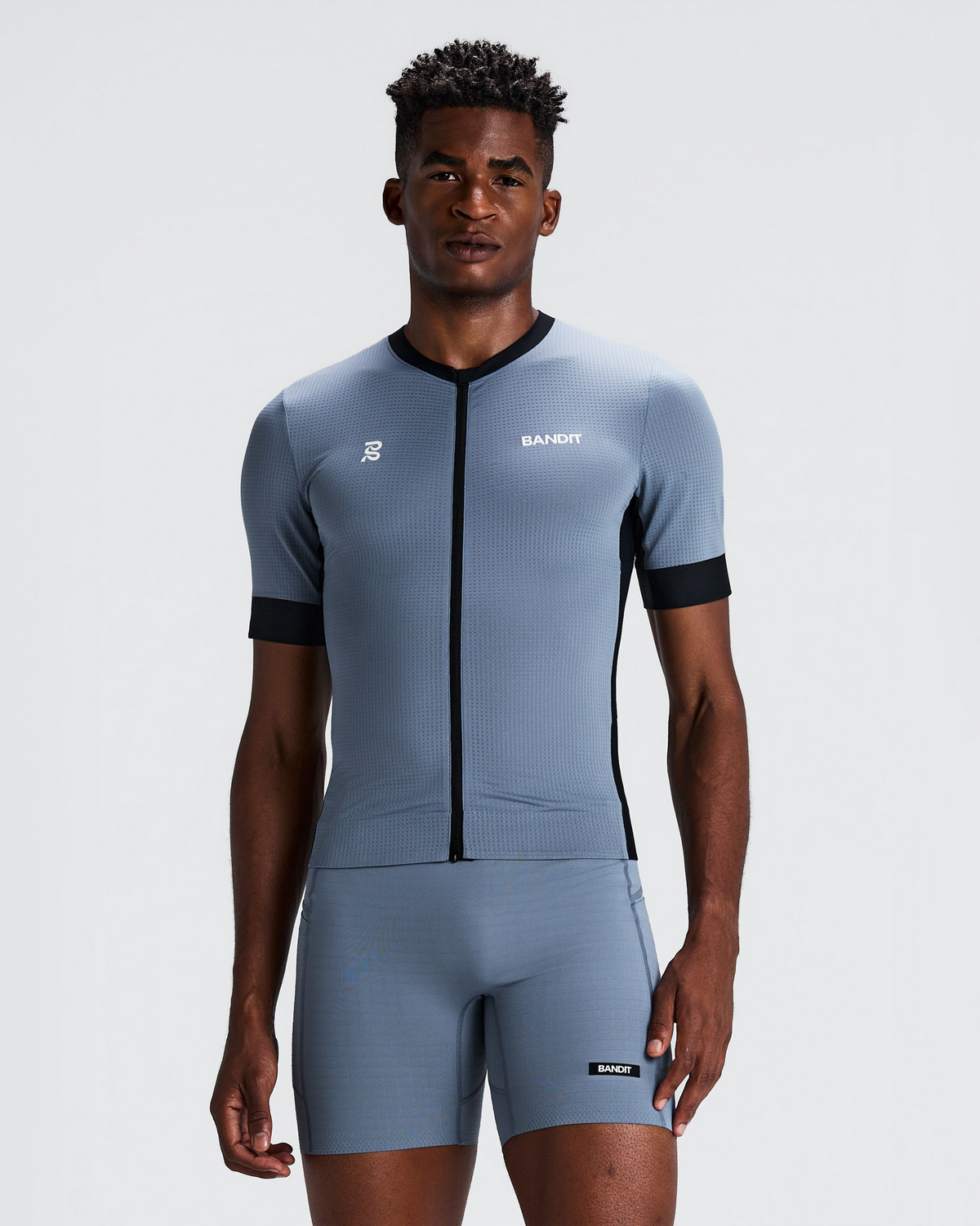 Men's GeoMesh™ 2-Way Zip Race Top - Steel Horizon