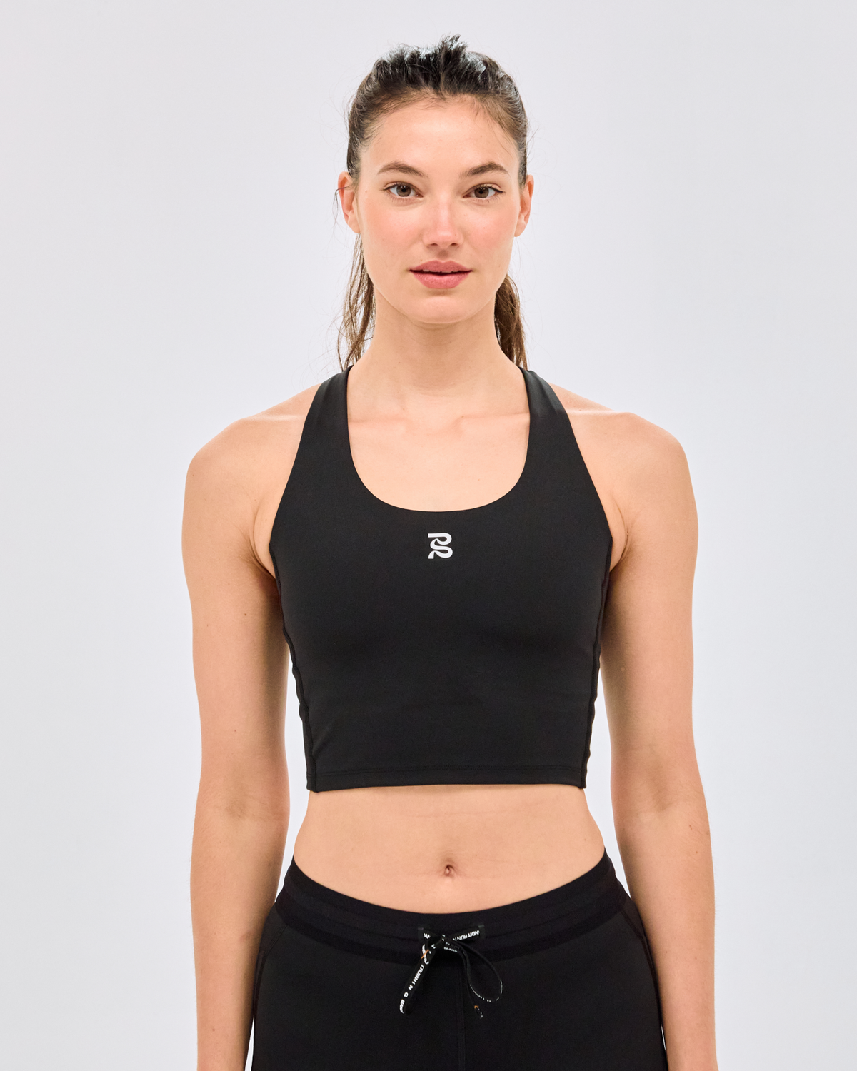 Women's Stamina™ Scoop Neck Race Crop - Black