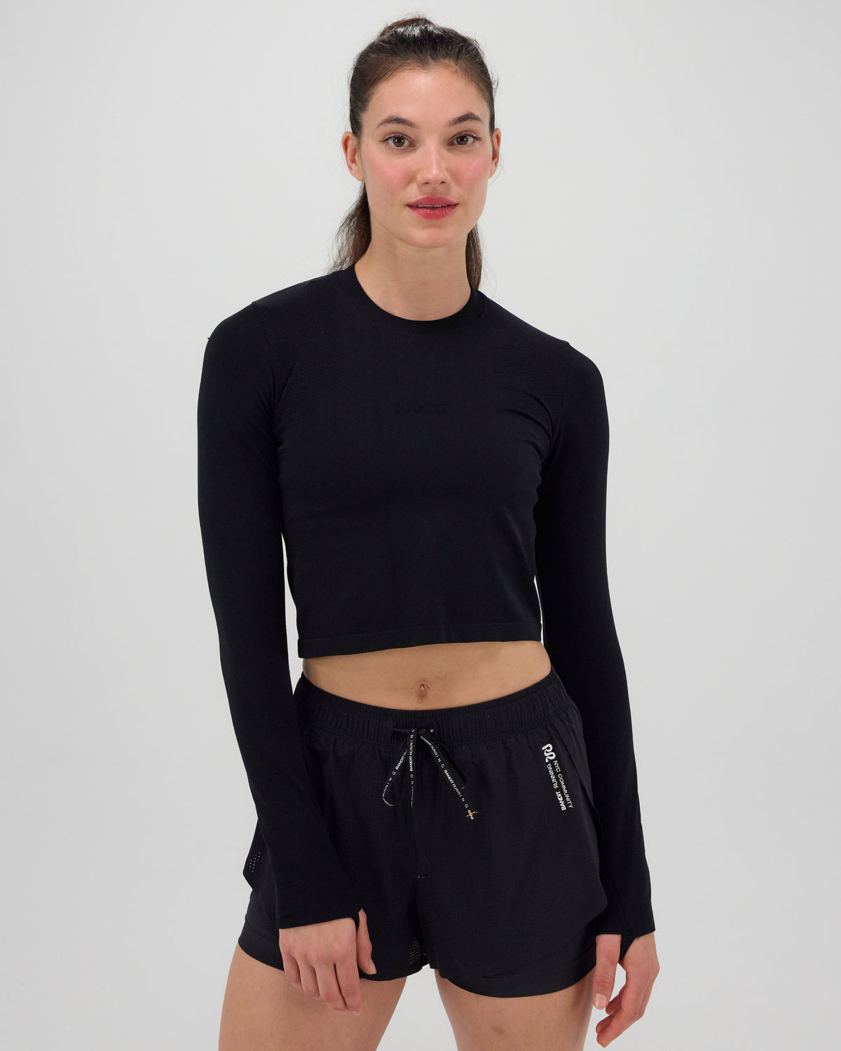 Women's Mercury Seamless™ Long Sleeve Crop - Black