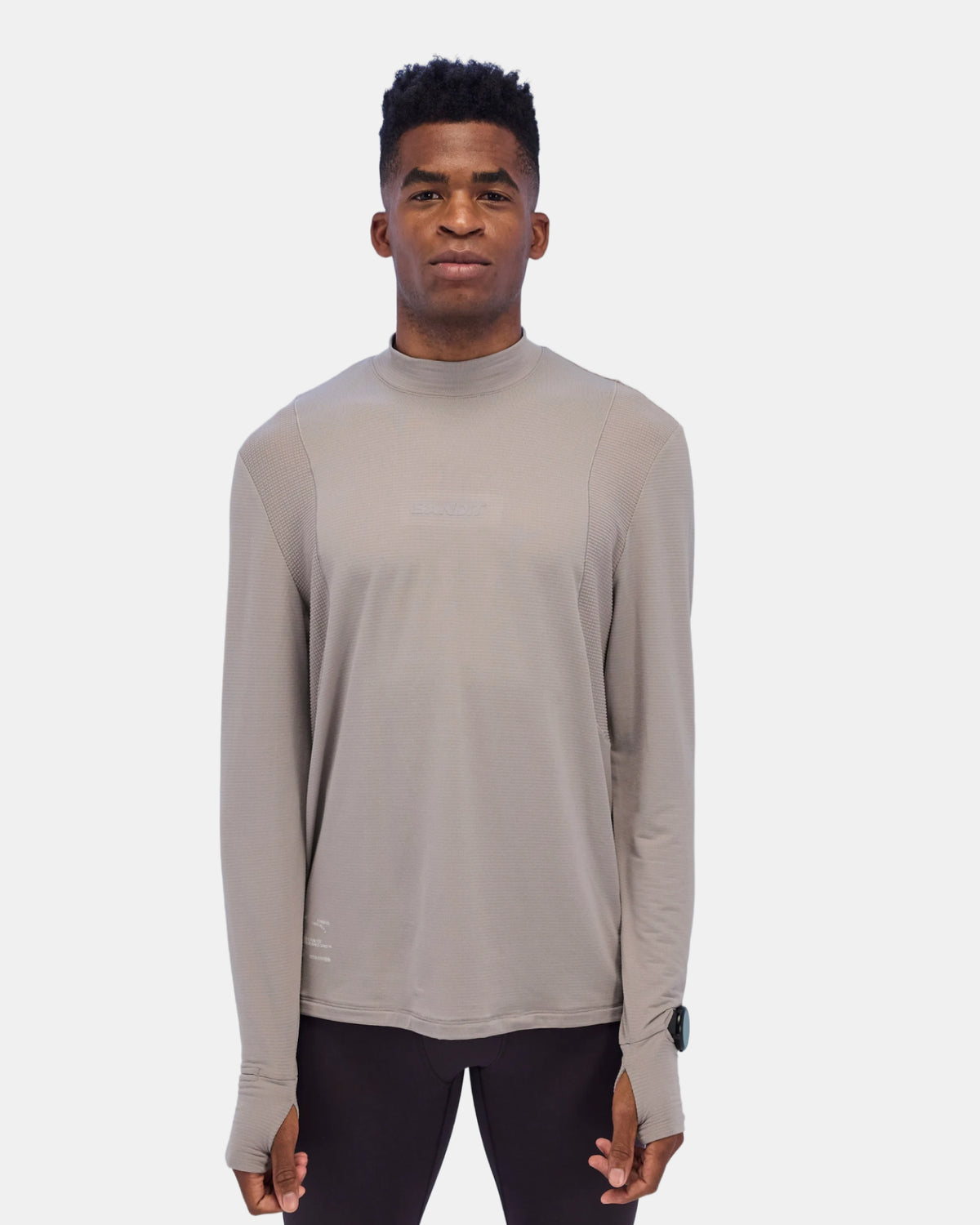Men's AuraGrid™ Mockneck Long Sleeve - Zinc