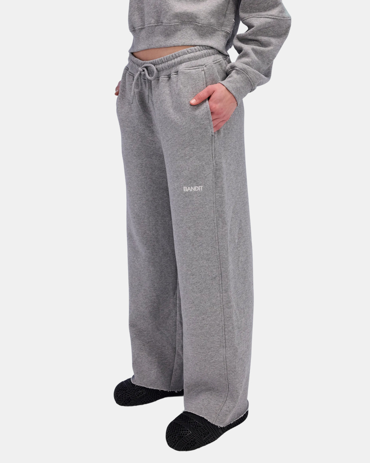 Wide Leg Chiller Sweatpant - Heather Grey
