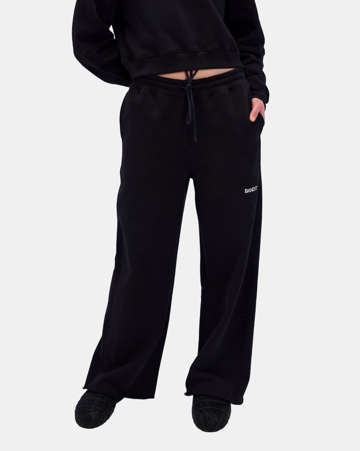 Wideleg Chiller Sweatpant - Black