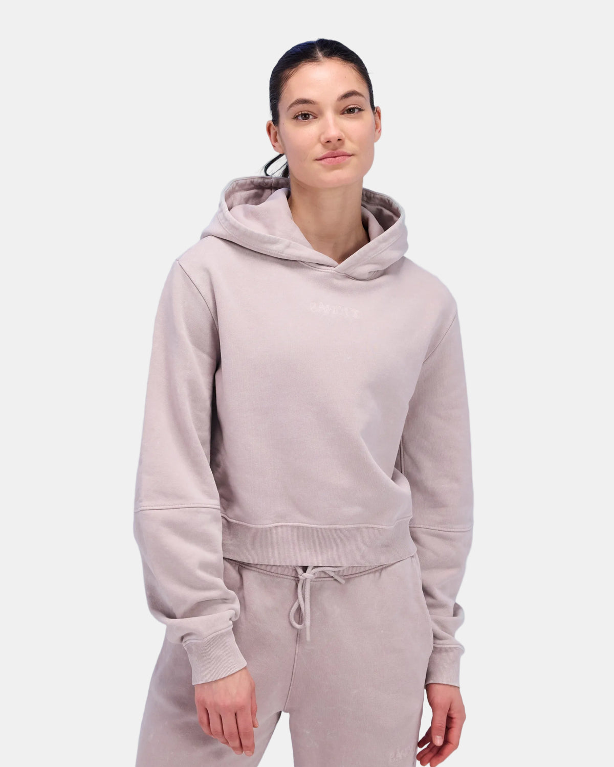 Women's Stitch Logo Cropped Hoodie - Ash