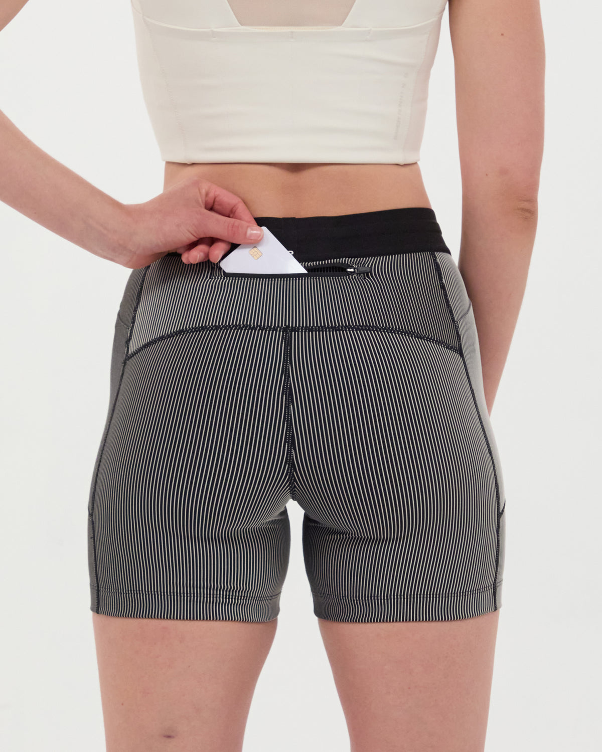 Striped Cadence™ 5" Compression - Black with Chalk