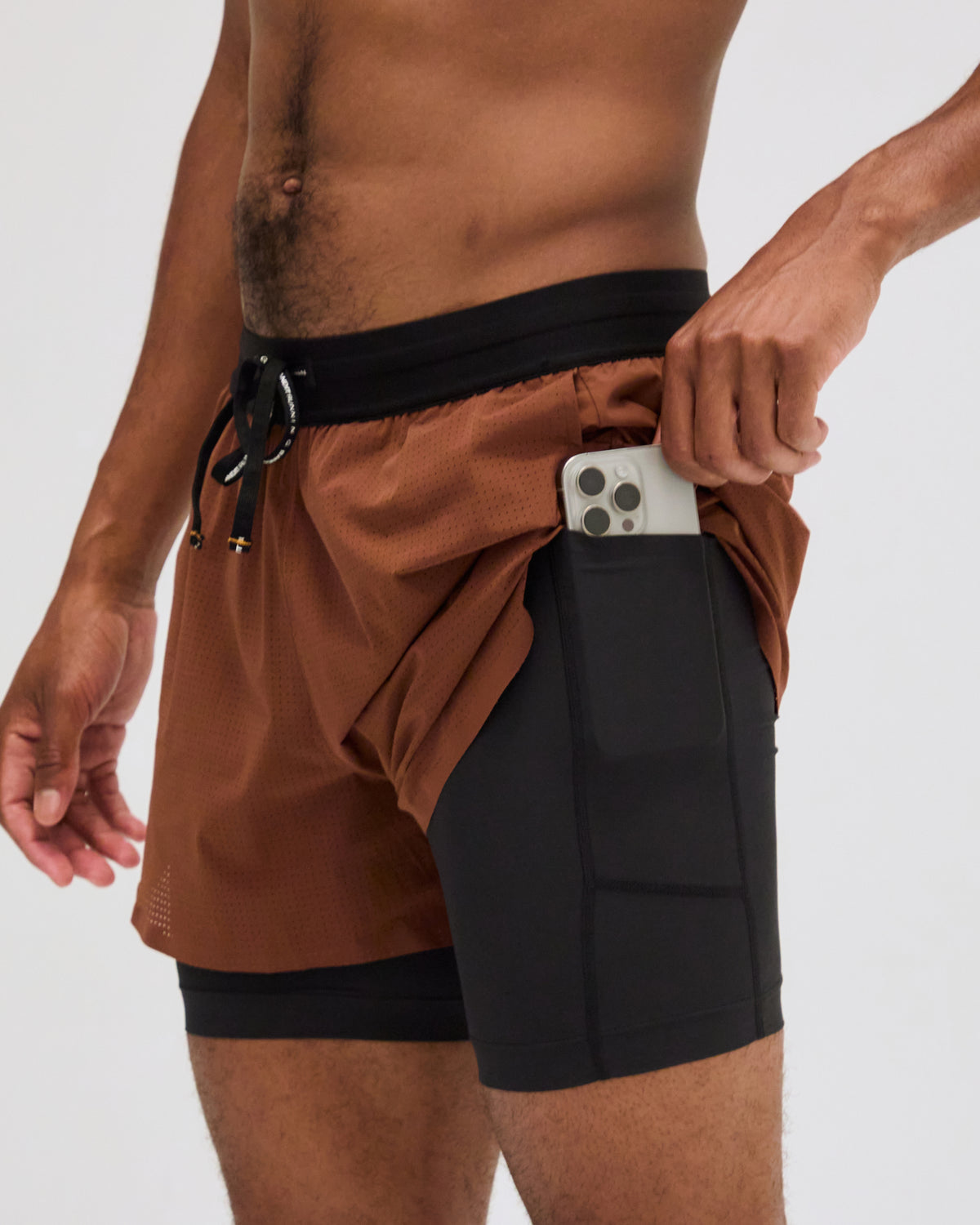 Men's Vento™ 2-In-1 Run Short - Coffee Bean