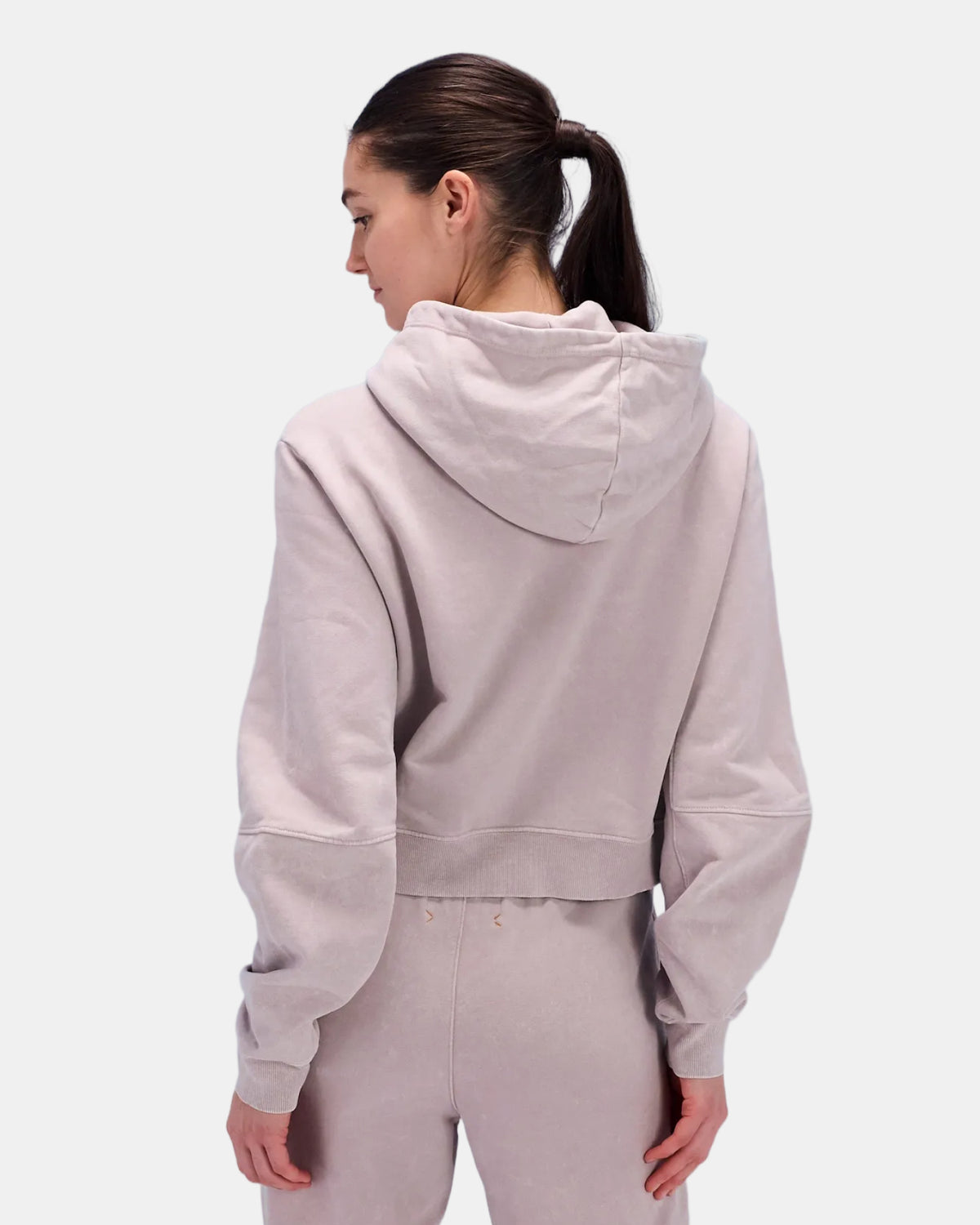 Women's Stitch Logo Cropped Hoodie - Ash