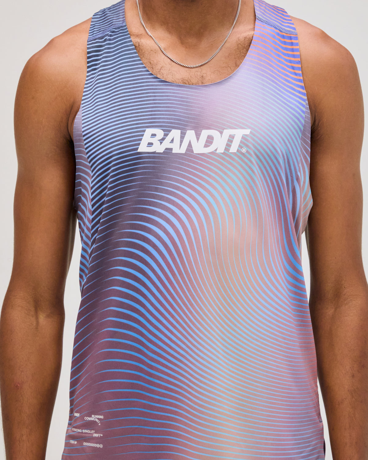 Drift™ Mirage Racing Singlet - Deep Peri Blue with Rust Gradient