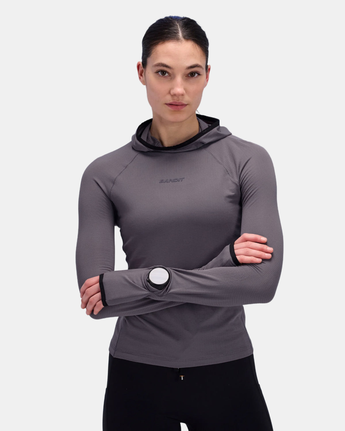 Women's AuraGrid™ Hooded Performance Top - Haze