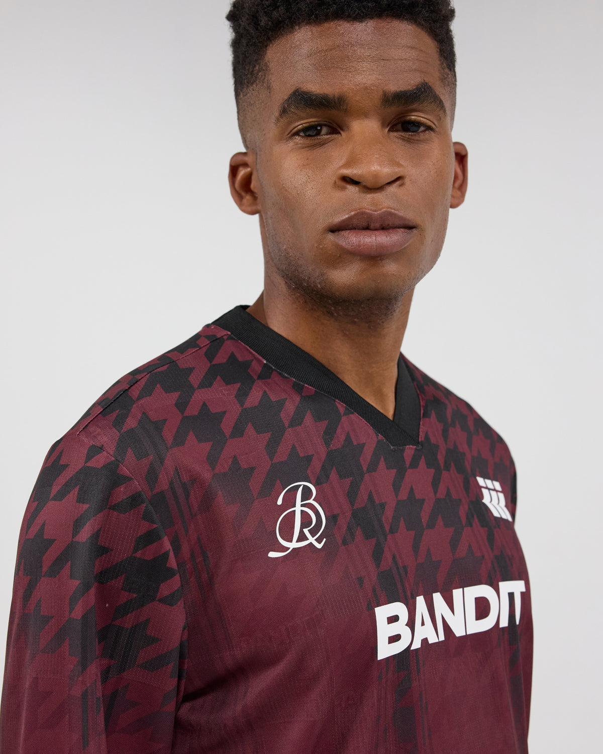 Jacquard Footy Long Sleeve - Fig Print