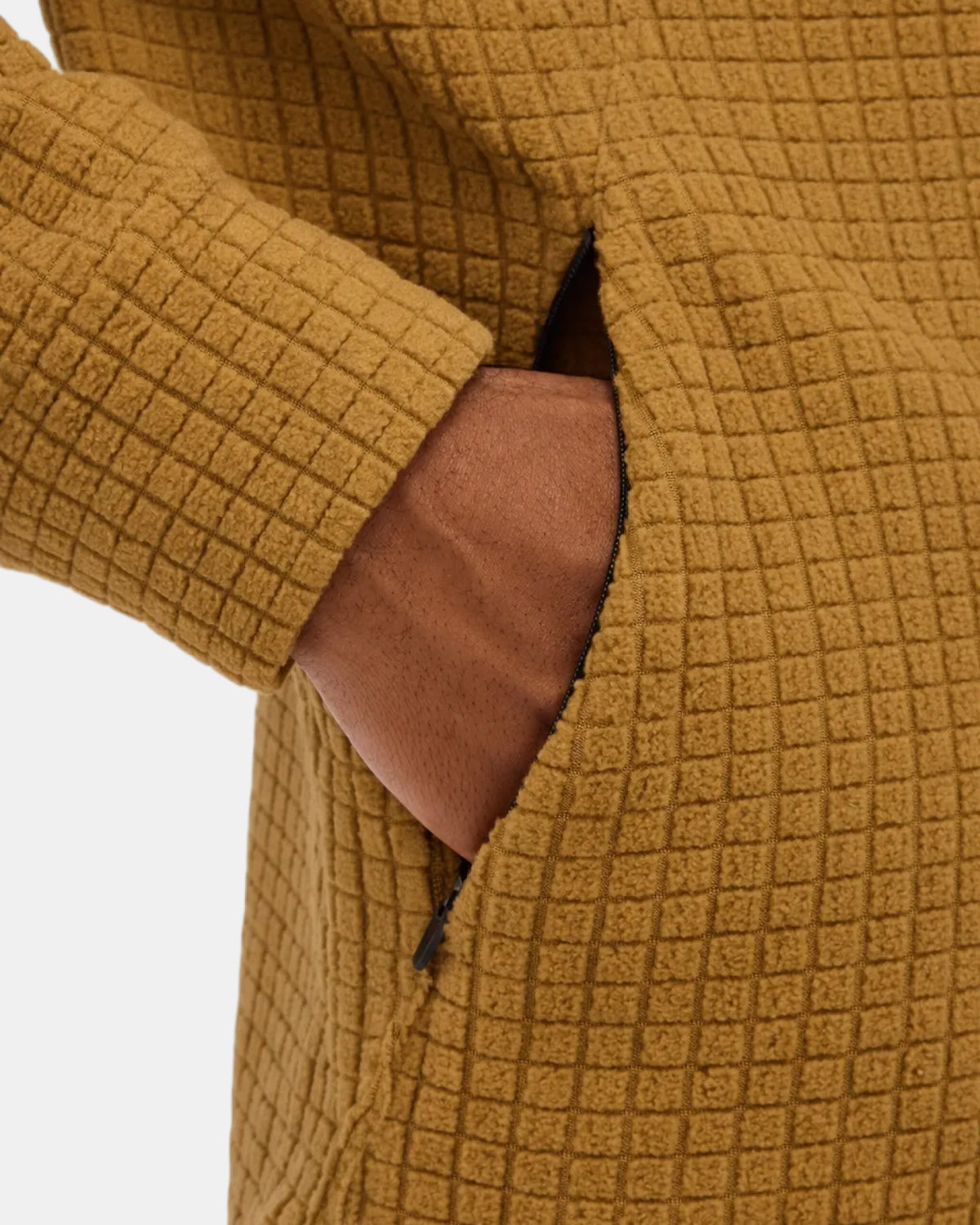 Men's MacroSoft Grid™ Funnelneck - Antique Brass