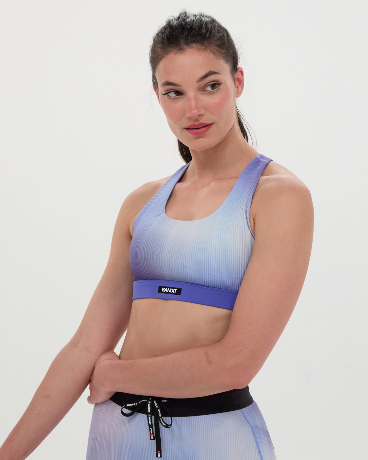 Cadence™ Scoop Neck Run Bra - Deep Peri Blue Gradient