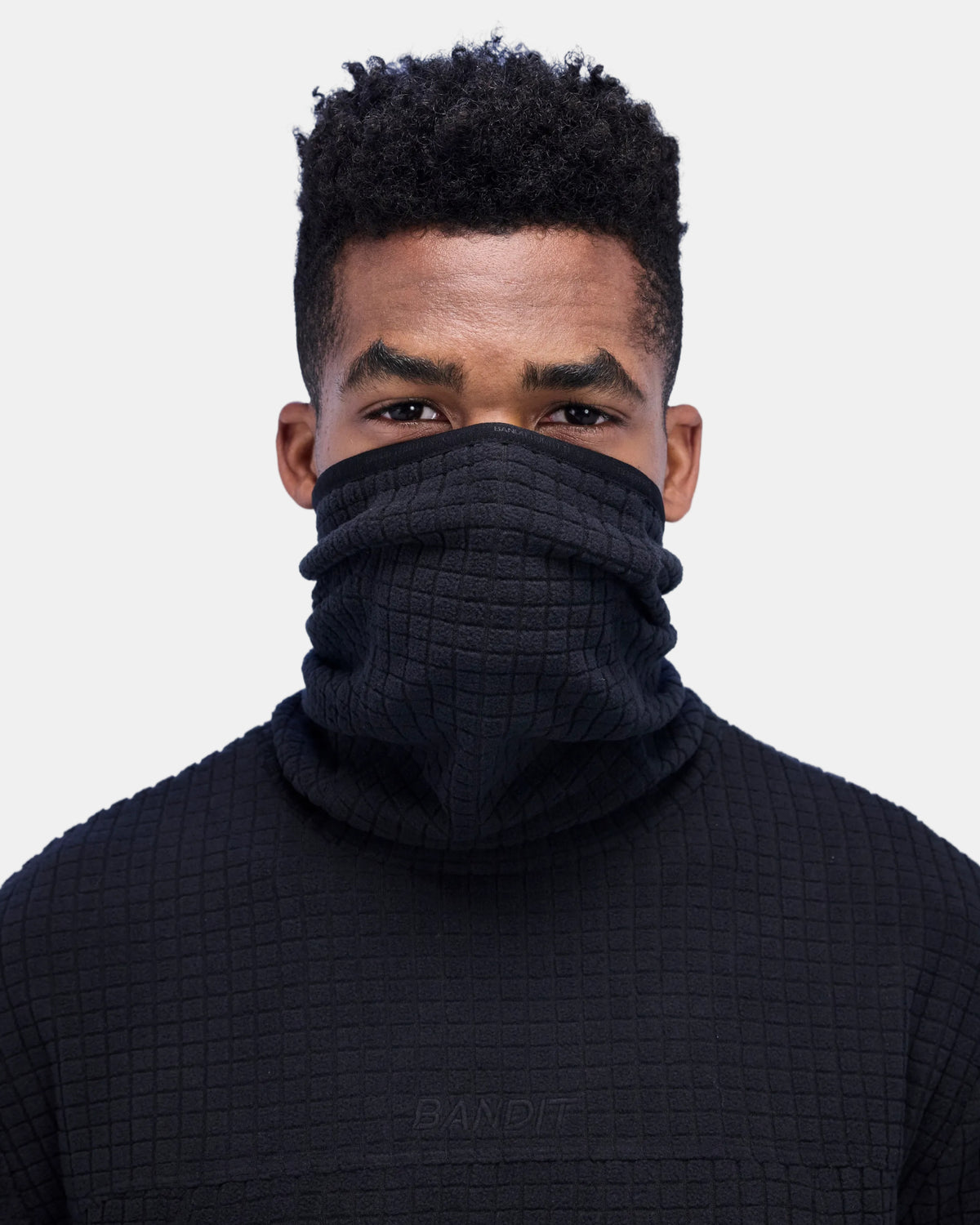 Men's MacroSoft Grid™ Funnelneck - Black