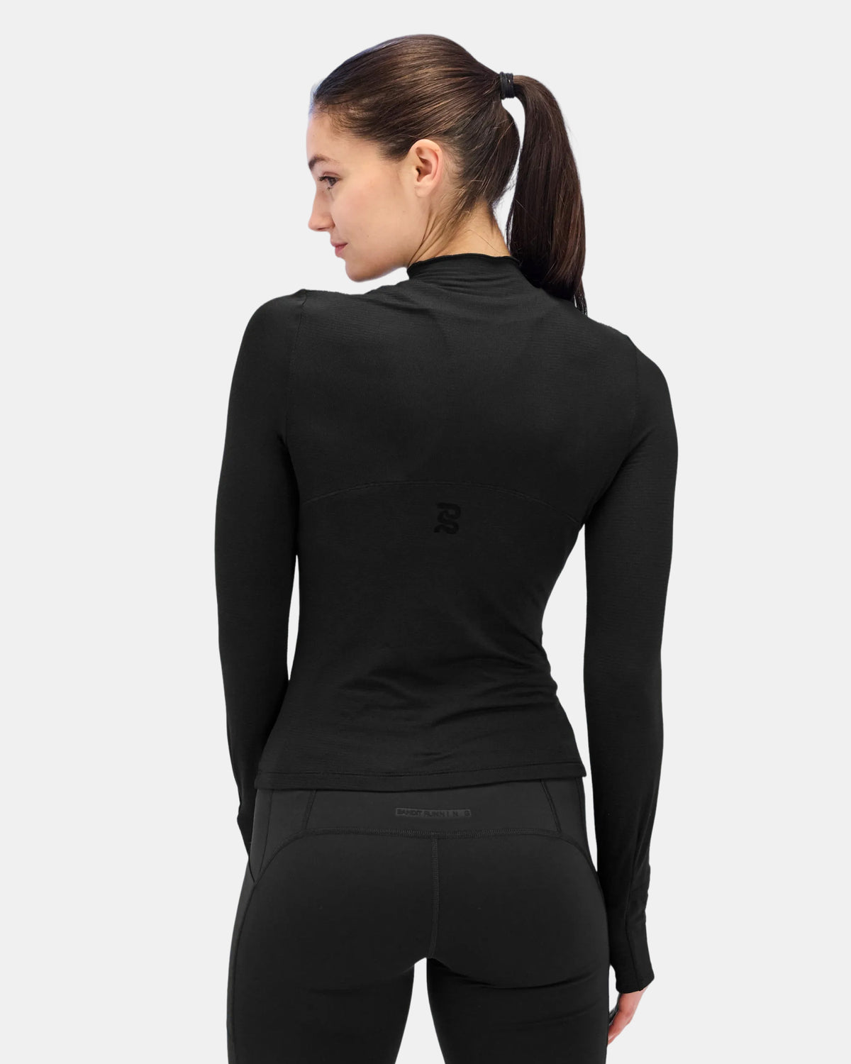 Women's AuraGrid™ Mockneck Performance Top - Black