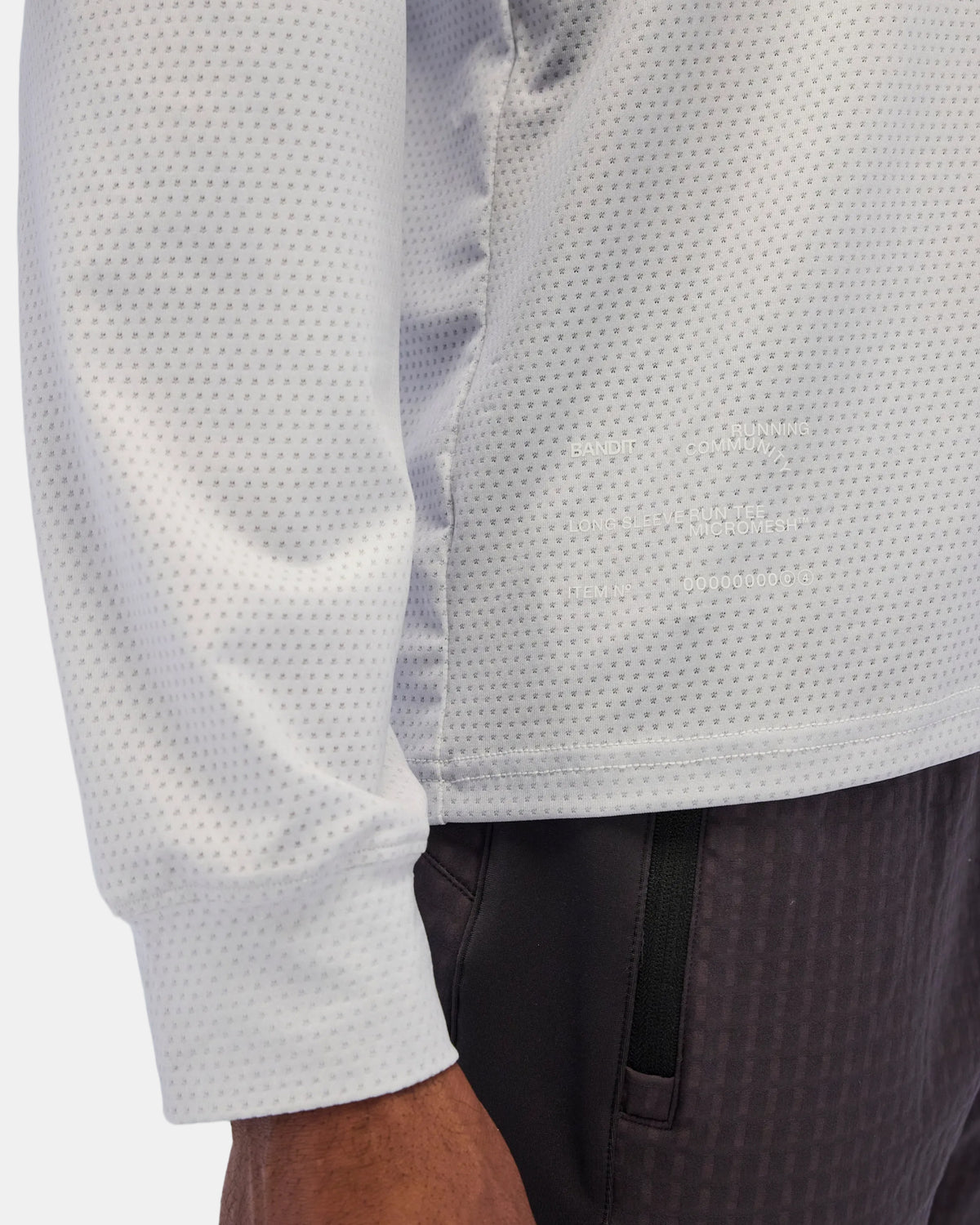 Men's Micromesh™ Long Sleeve Tee - Ash Gradient