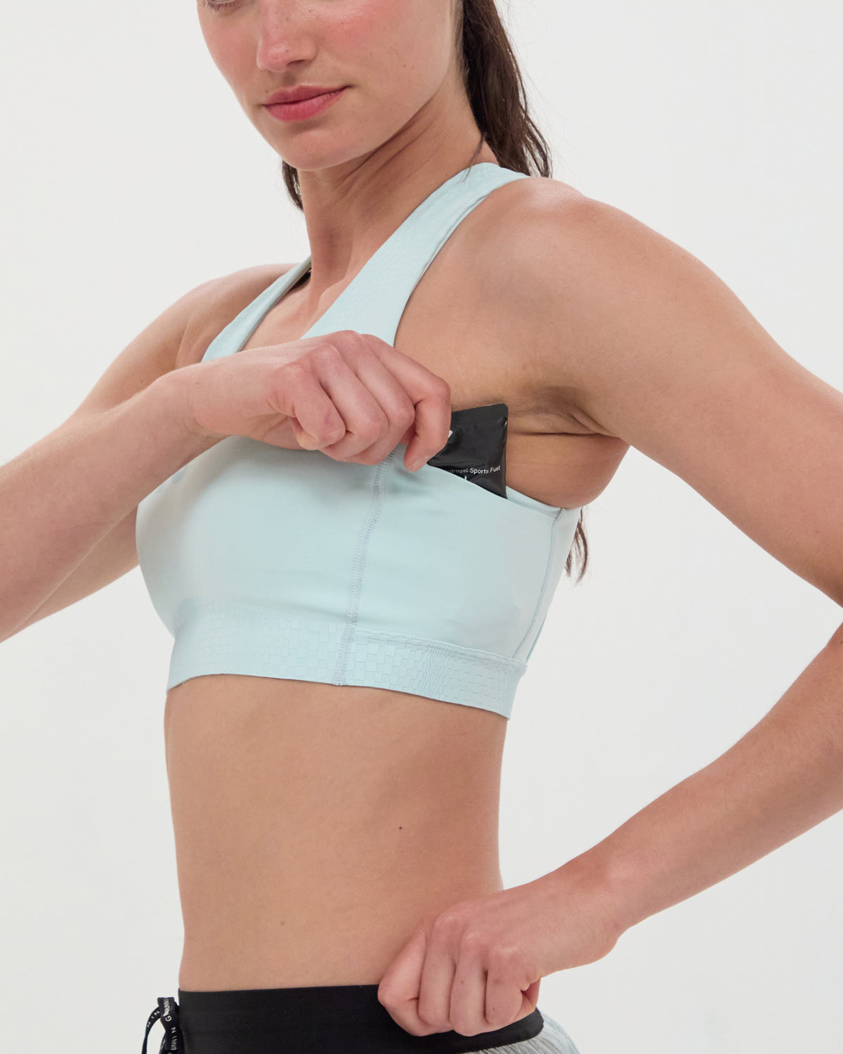Stamina™ Scoop Neck Run Bra - Minty Blue