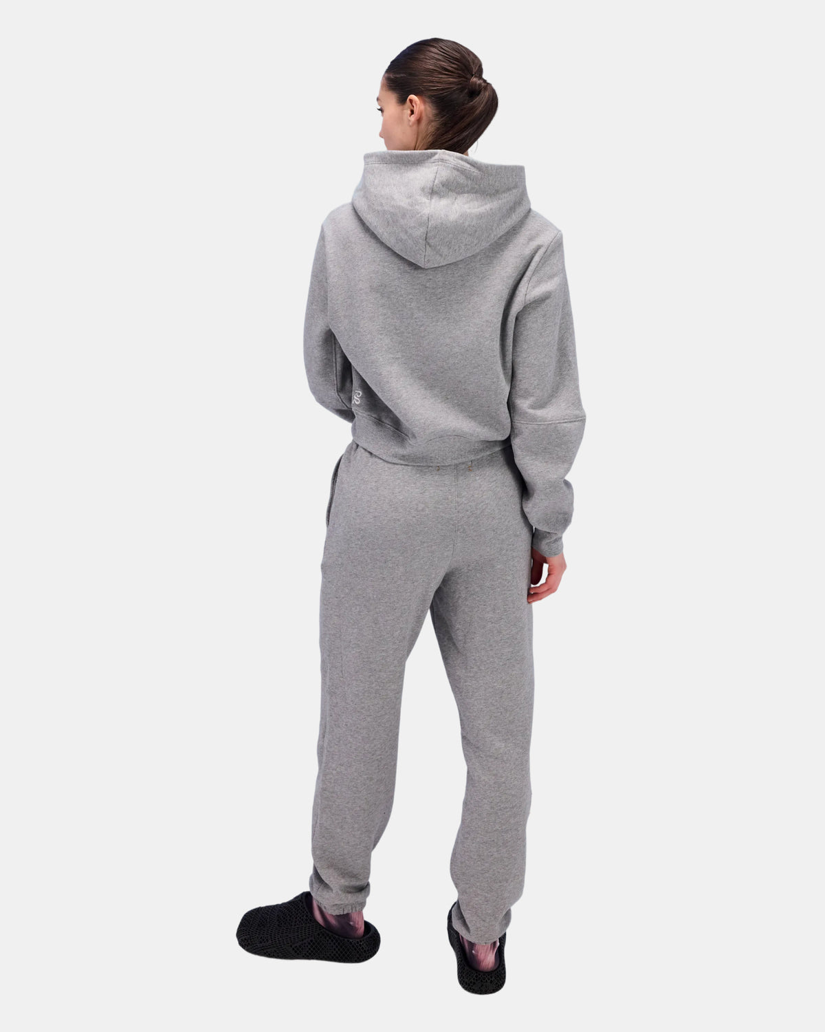 Women's Stitch Logo Cropped Hoodie - Heather Grey