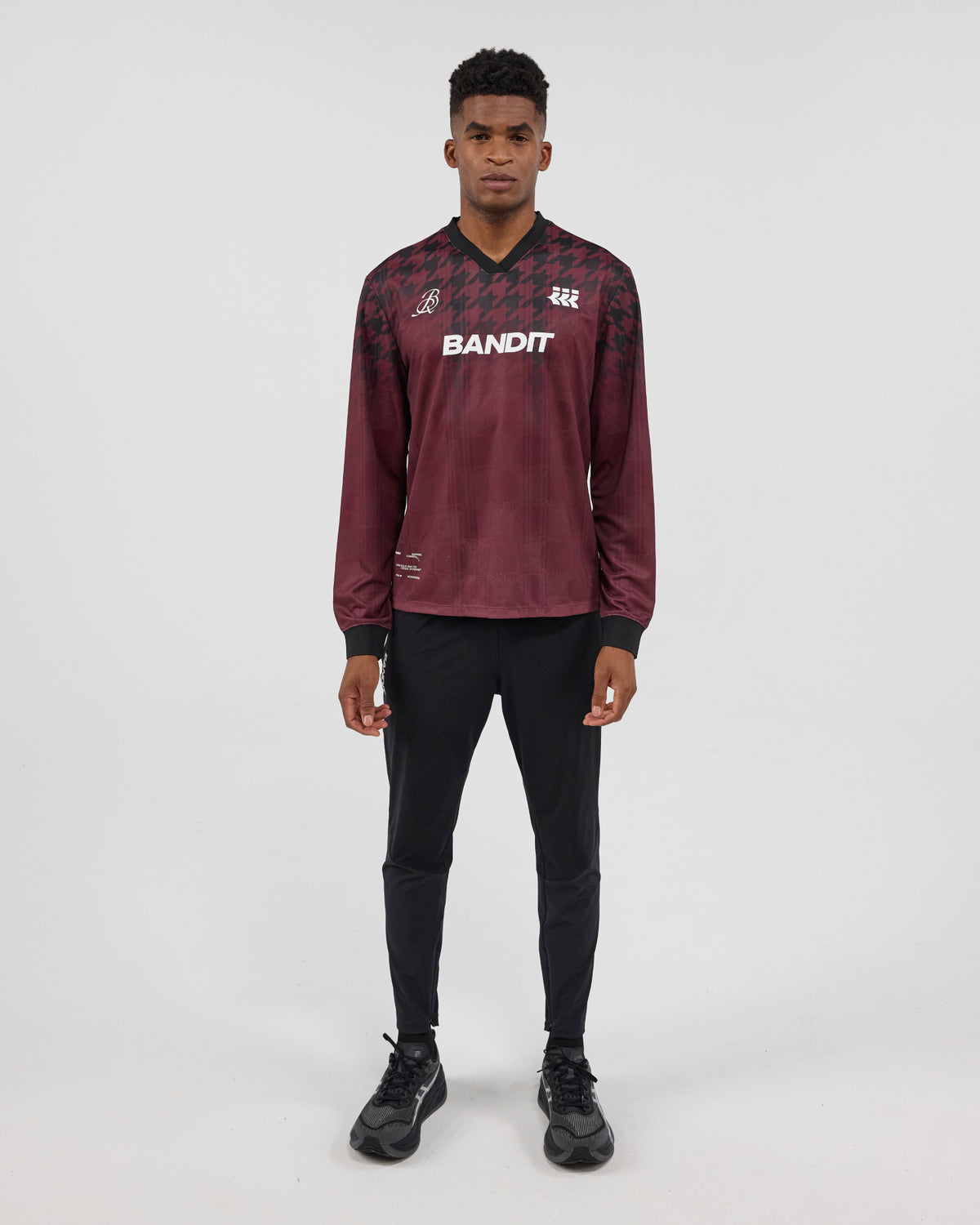 Jacquard Footy Long Sleeve - Fig Print