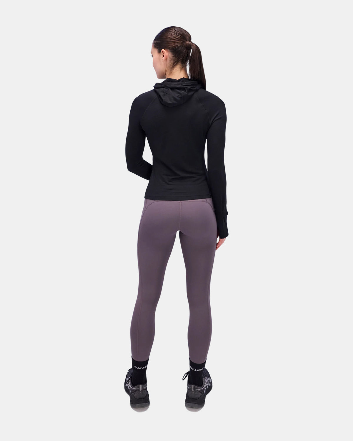 Women's AuraGrid™ Hooded Performance Top - Black