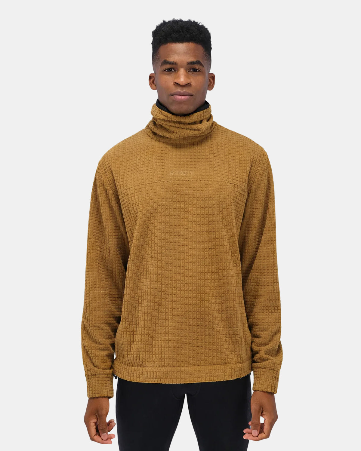 Men's MacroSoft Grid™ Funnelneck - Antique Brass