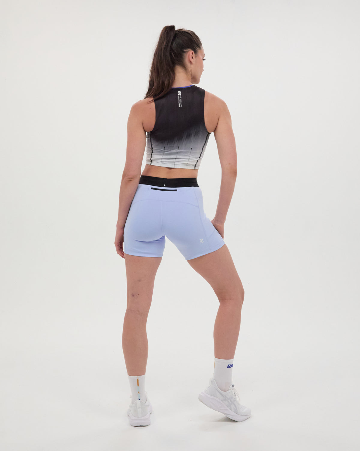 Ares™ Zip Front Race Crop - Black Gradient