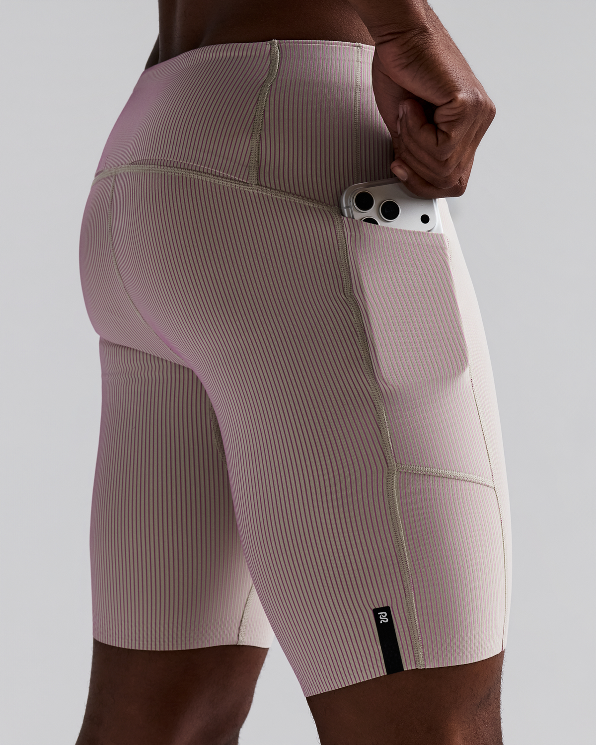 Men's Striped Cadence™ Half Tights - Plaster / Orchid