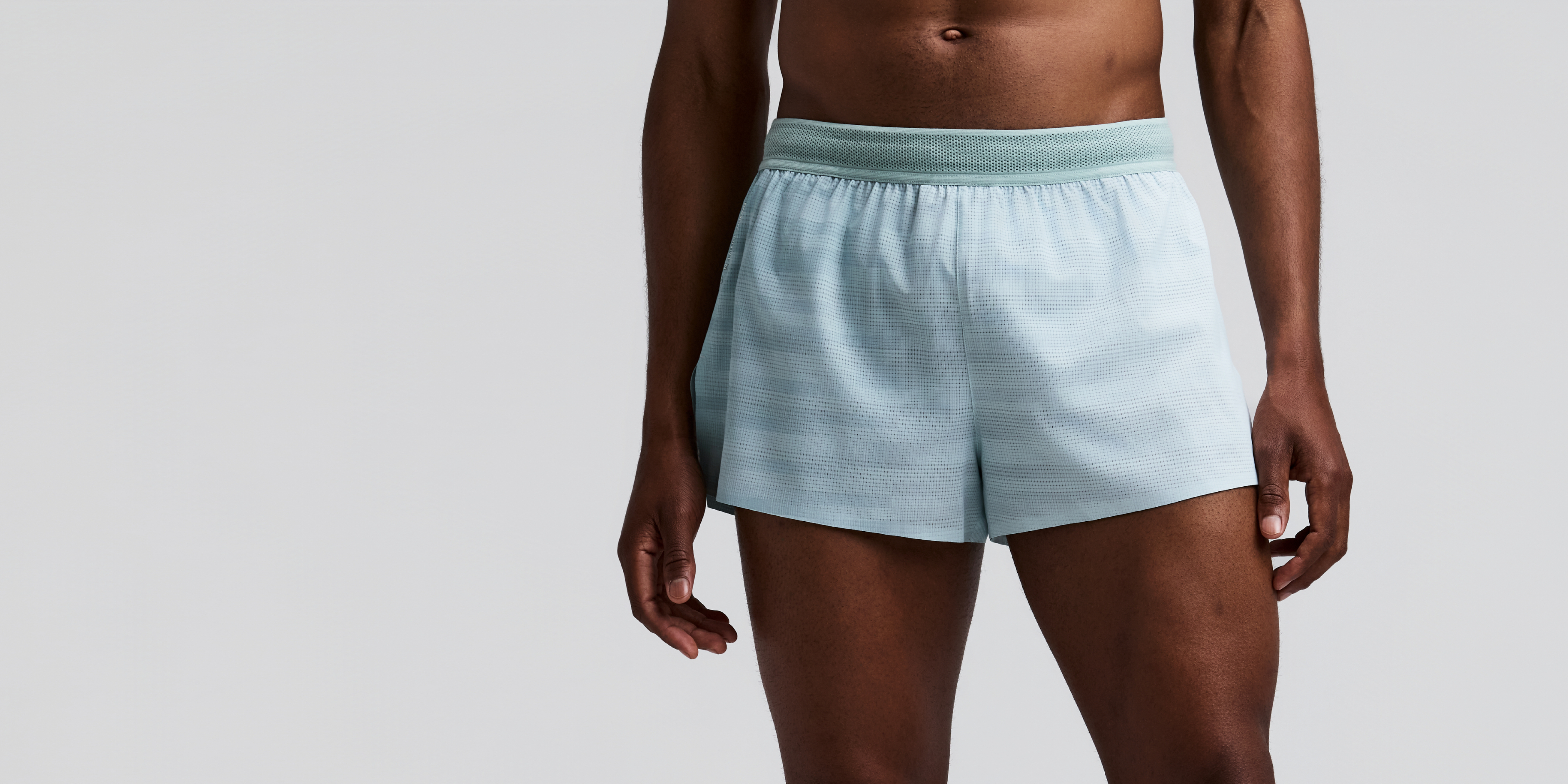 Men's CoolGrid™ 3" Split Short - Uneven Gradient - Lagoon / Mist