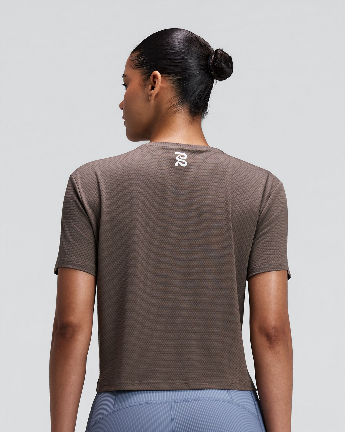 Women's Micromesh™ Cropped Run Tee - Cocoa