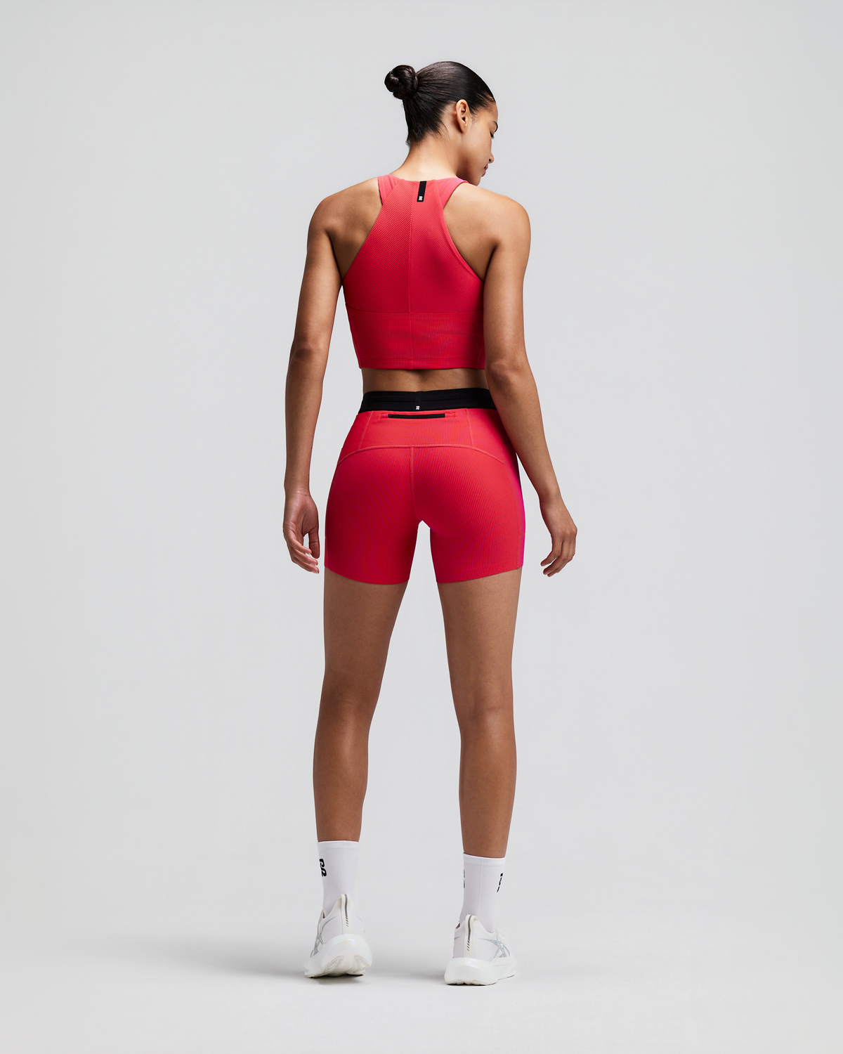 Women's Striped Cadence™ Zip Front Race Crop - Poppy / Azalea