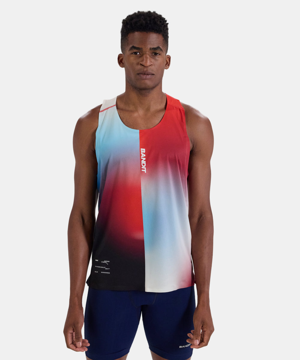 Drift™ Racing Singlet - Vintage Blue Gradient