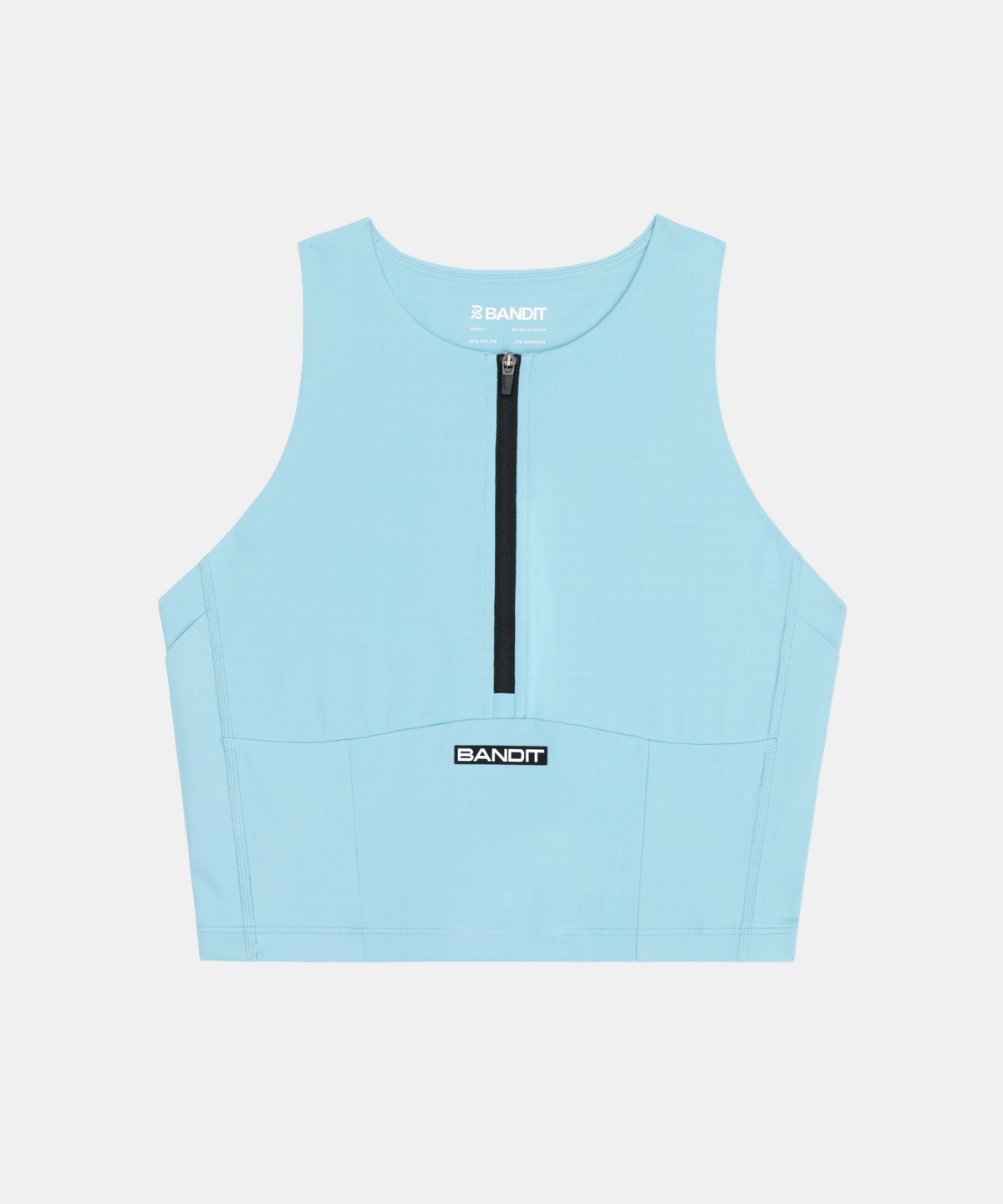Gridlock™ Zip Front Race Crop - Vintage Blue