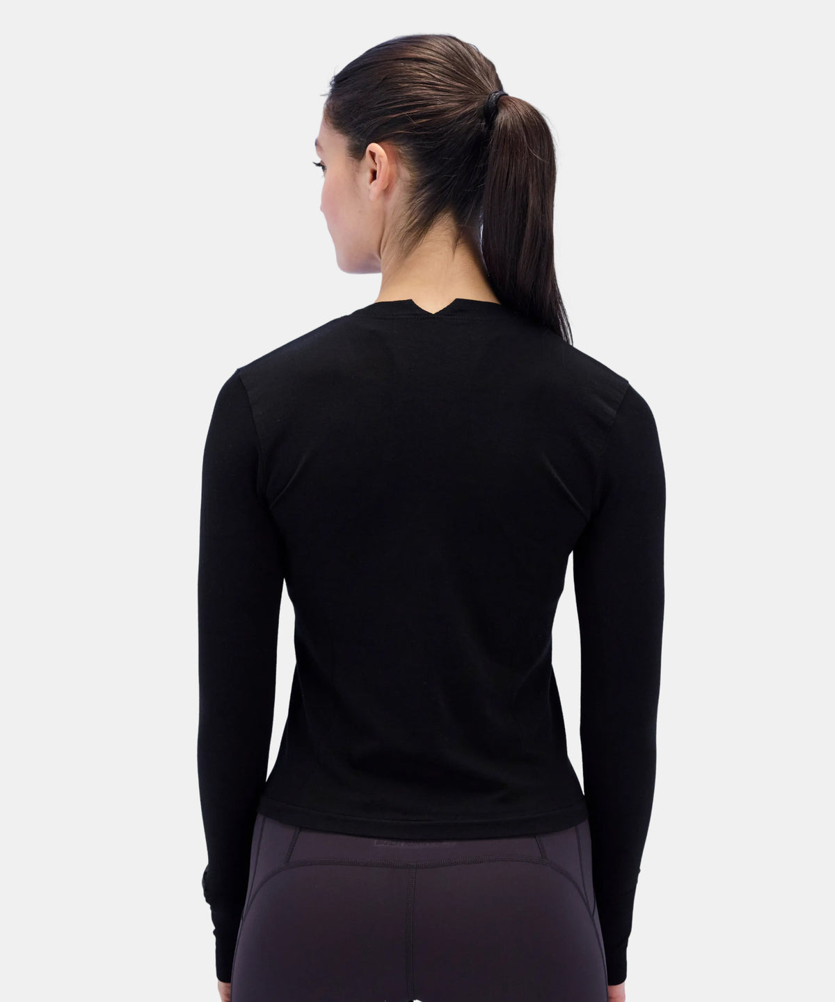 Women's Seamless Wool Blend Long Sleeve - Black